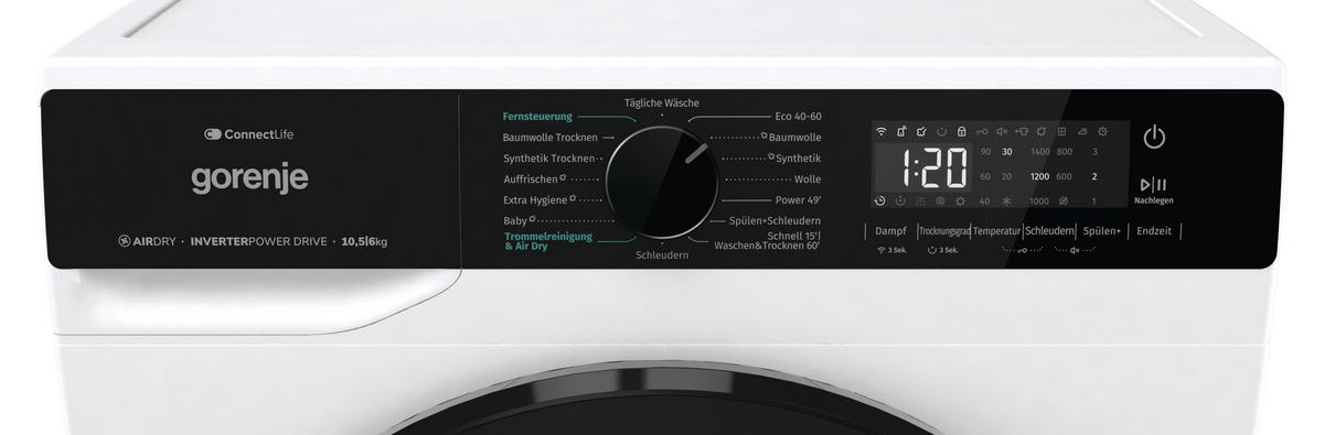 WASCHTROCKNER  - Schwarz/Weiß, Trend (59,5/84,5/59cm) - Gorenje