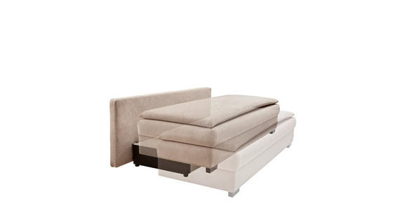 SCHLAFSOFA in Webstoff Beige  - Beige/Schwarz, KONVENTIONELL, Kunststoff/Textil (207/74-94/90cm) - Venda