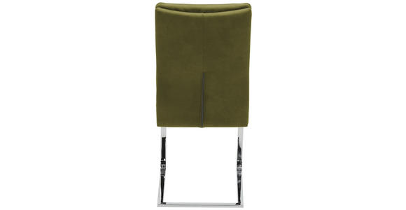SCHWINGSTUHL in Stahl Mikrofaser - Chromfarben/Beige, Design, Textil/Metall (47/100/64cm) - Novel