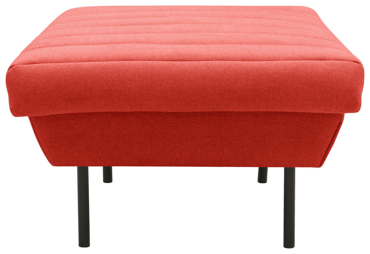 HOCKER Orange  - Schwarz/Orange, Design, Textil/Metall (70/45/70cm) - LOOKS by W.Joop