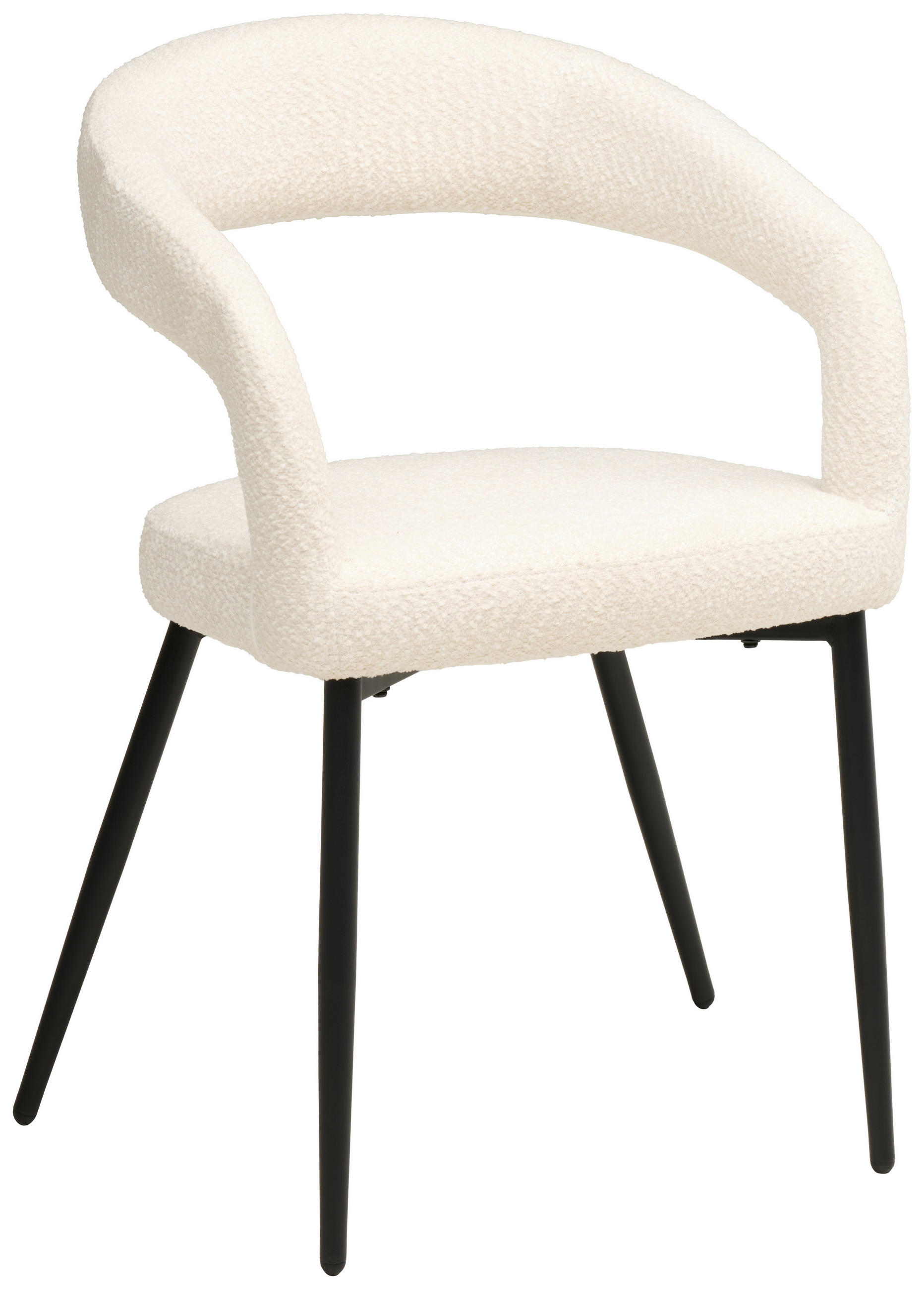 ARMLEHNSTUHL   Chenille  - Schwarz/Weiß, MODERN, Textil/Metall (59/79,5/60cm) - MID.YOU