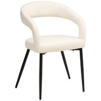 ARMLEHNSTUHL   Chenille  - Schwarz/Weiß, MODERN, Textil/Metall (59/79,5/60cm) - MID.YOU