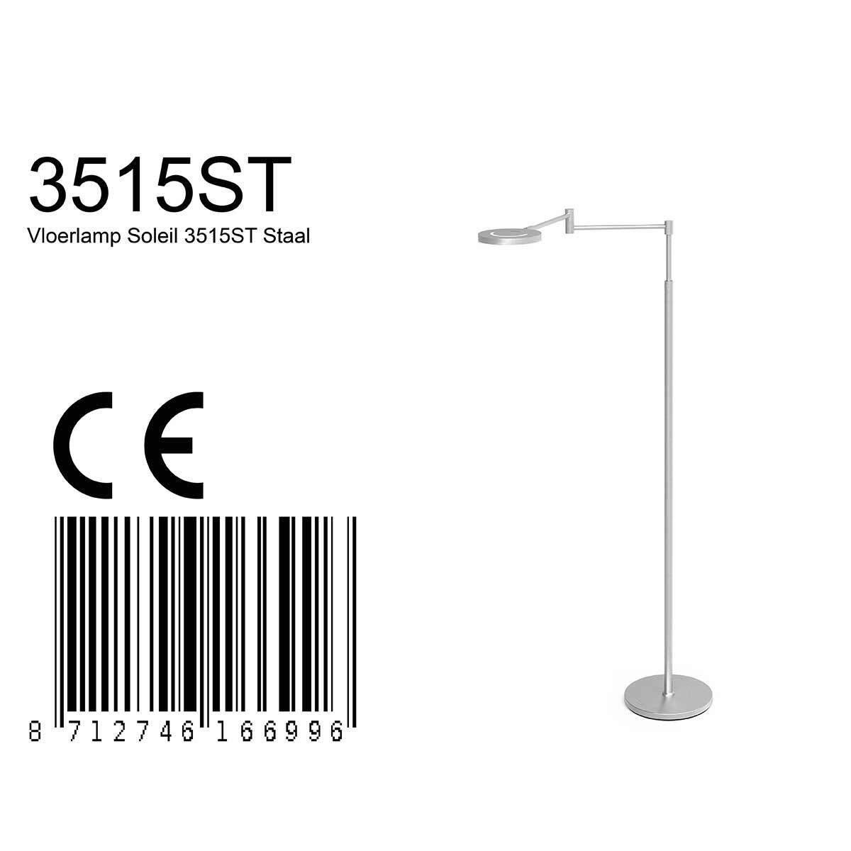 AKKU-STEHLEUCHTE 65/144 cm    - Edelstahlfarben, KONVENTIONELL, Kunststoff/Metall (65/144cm)