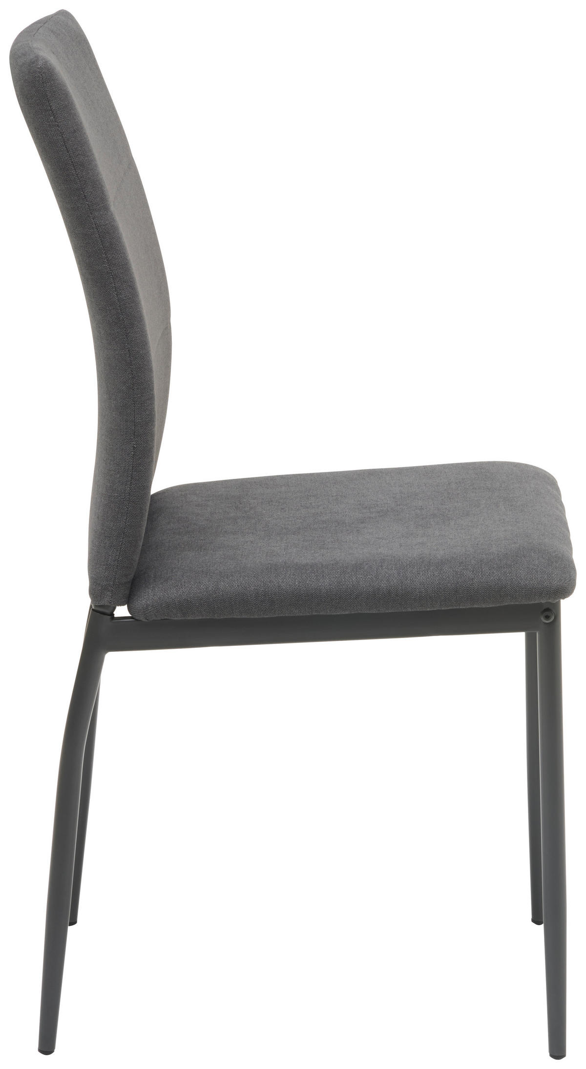STUHL  in Eisen Mikrofaser Metall, Textil  - Dunkelgrau/Grau, KONVENTIONELL, Textil/Metall (43/93/54cm) - MID.YOU
