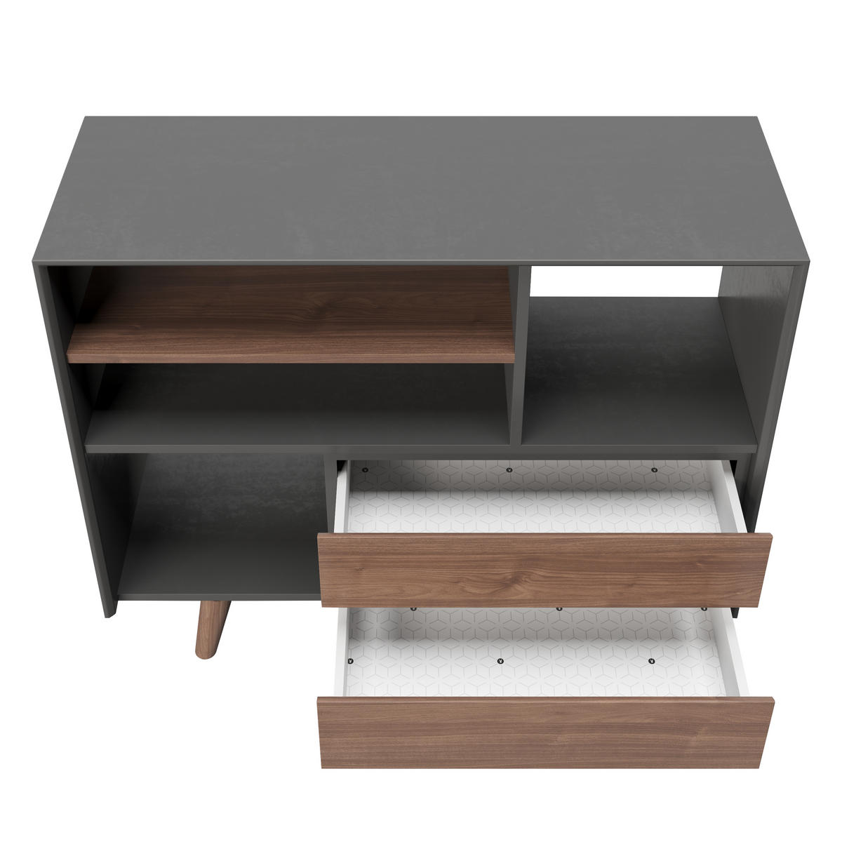 REGAL  - Walnussfarben, KONVENTIONELL, Holz/Holzwerkstoff (110/97,4/38cm) - Playboy