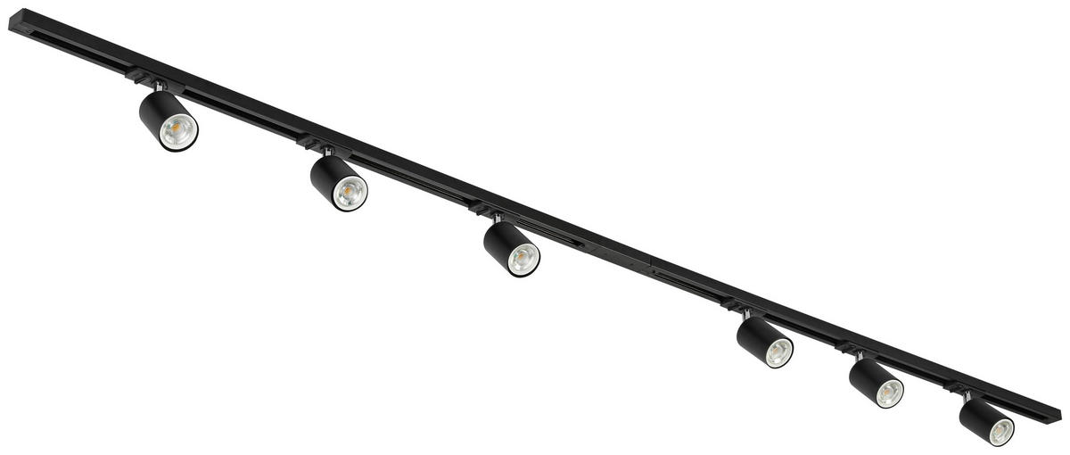 DECKENLEUCHTE 210/5,5/14 cm   - Schwarz, Trend, Kunststoff/Metall (210/5,5/14cm) - Novel