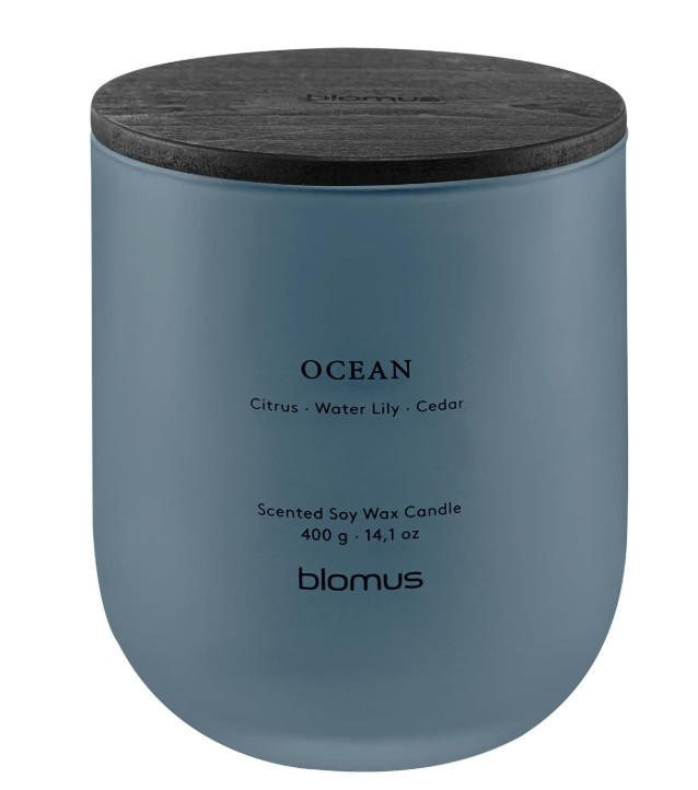 DOFTLJUS lilja, citron, cederträ  - blå, Basics, glas (11,5/9,5cm) - Blomus