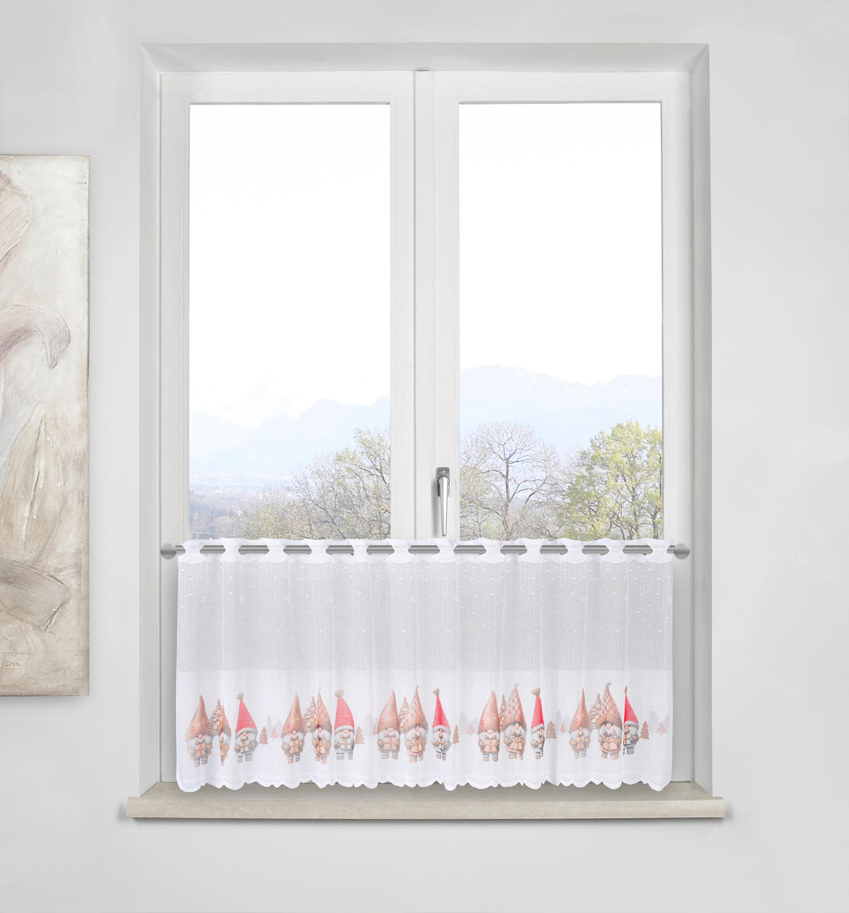 KURZGARDINE    150/50 cm  - Braun/Weiß, Trend, Textil (150/50cm) - Esposa