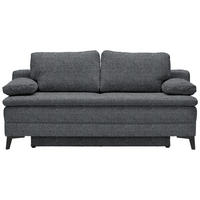 BOXSPRINGSOFA Webstoff Dunkelgrau  - Dunkelgrau/Schwarz, Design, Textil/Metall (200/100/108cm) - Novel