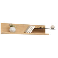 WANDBOARD in 147/24/22 cm Anthrazit, Eichefarben  - Eichefarben/Anthrazit, Natur, Holz/Metall (147/24/22cm) - Venjakob