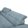 ECKSOFA in Mikrofaser Blaugrau  - Chromfarben/Blaugrau, Design, Textil/Metall (180/265cm) - Carryhome