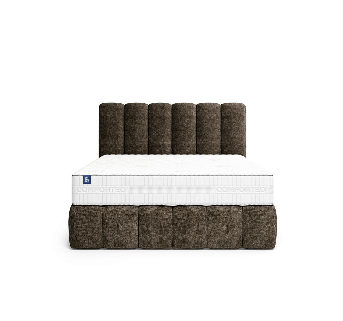 BOXSPRINGBETT 140/200 cm,  in Braun, Matratze, H3 + H4 = fest + sehr fest  - Schwarz/Braun, Modern, Holz/Holzwerkstoff (140/200cm) - MID.YOU