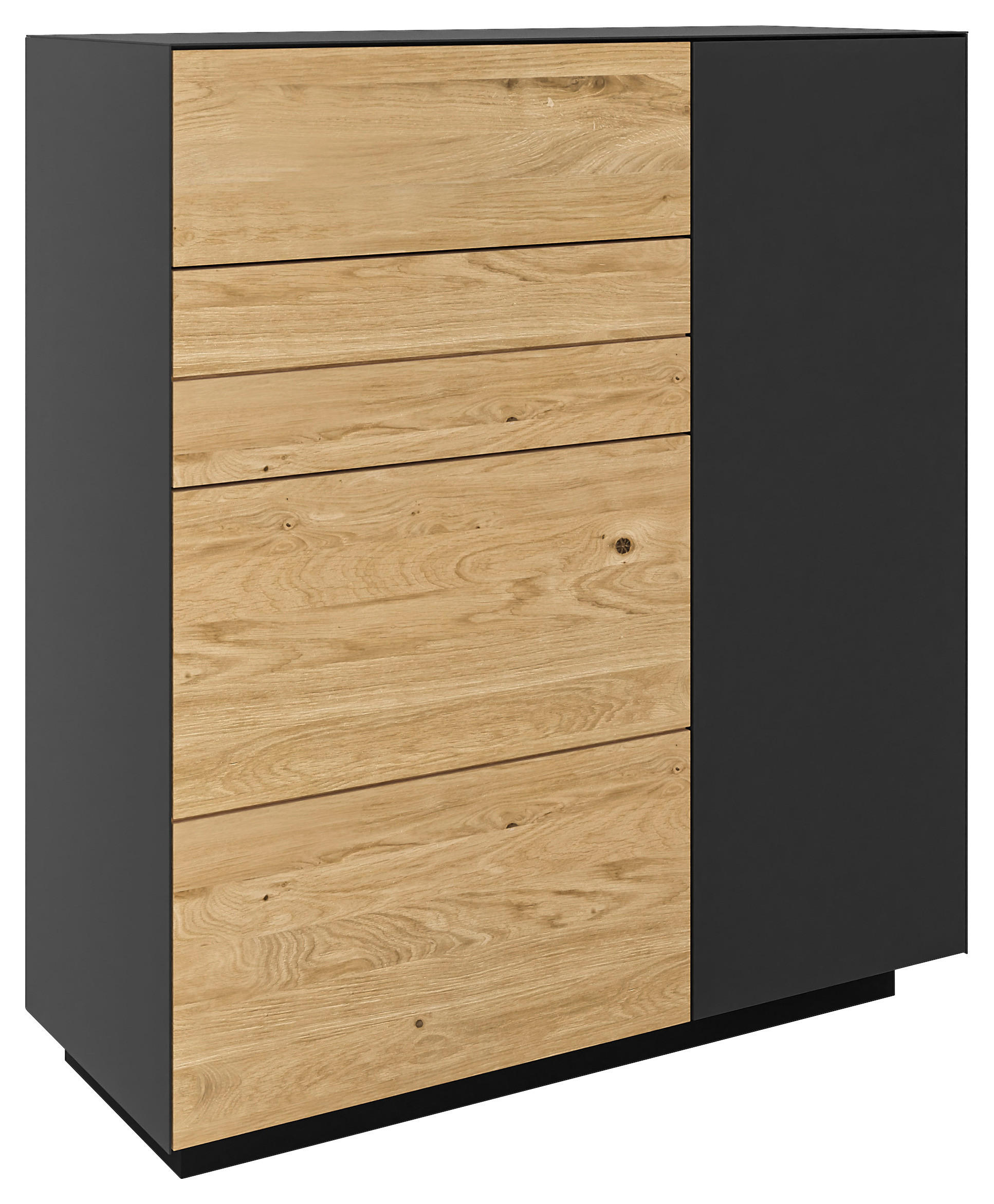 SCHUHSCHRANK  in 90/103/36 cm  - Wildeiche/Anthrazit, Natur, Holz/Holzwerkstoff (90/103/36cm) - Dieter Knoll
