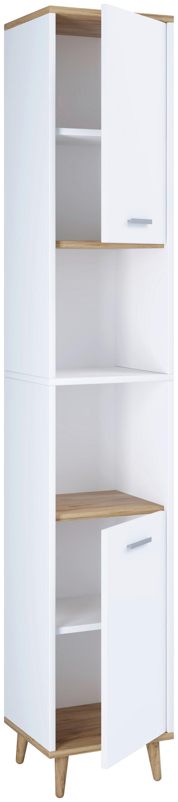 BADEZIMMER  in 124 cm  - Honigeiche/Weiß, MODERN, Holzwerkstoff (124cm) - MID.YOU