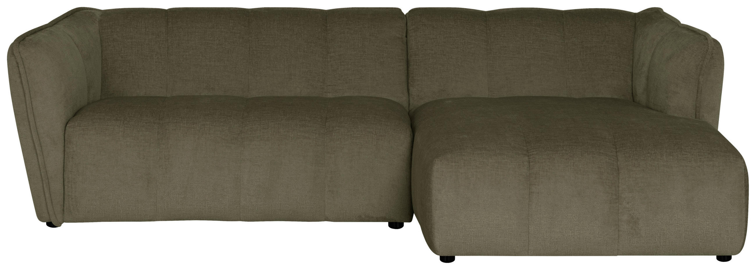 ECKSOFA  LIVOLI Grün Chenille  - Schwarz/Grün, Design, Textil (246/160cm) - MID.YOU