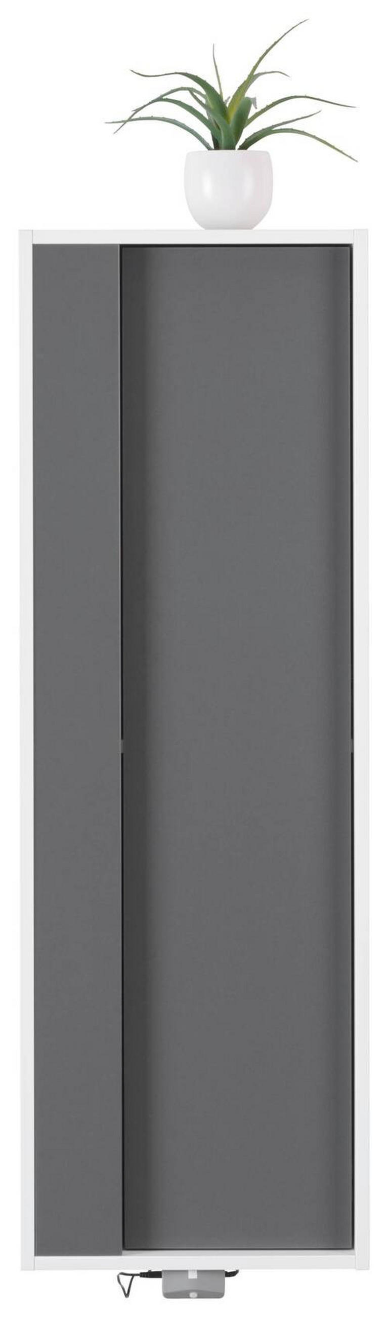 MIDISCHRANK 40/120/30 cm  - Anthrazit/Weiß, KONVENTIONELL, Glas/Holzwerkstoff (40/120/30cm) - Voleo
