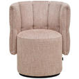 COCKTAILSESSEL - Hellbraun/Schwarz, Design, Holz/Textil (73/82/62cm) - Emilio Belluti
