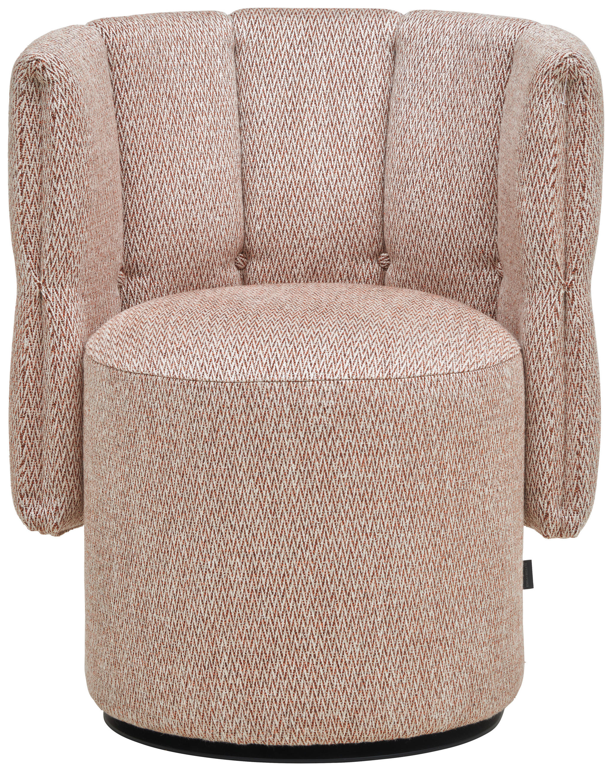 COCKTAILSESSEL in Webstoff Hellbraun  - Hellbraun/Schwarz, Design, Holz/Textil (73/82/62cm) - Emilio Belluti