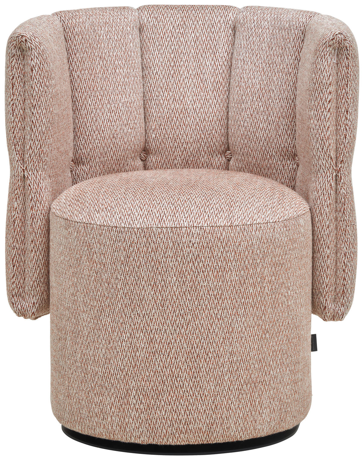 COCKTAILSESSEL in Webstoff Hellbraun  - Hellbraun/Schwarz, Design, Holz/Textil (73/82/62cm) - Emilio Belluti