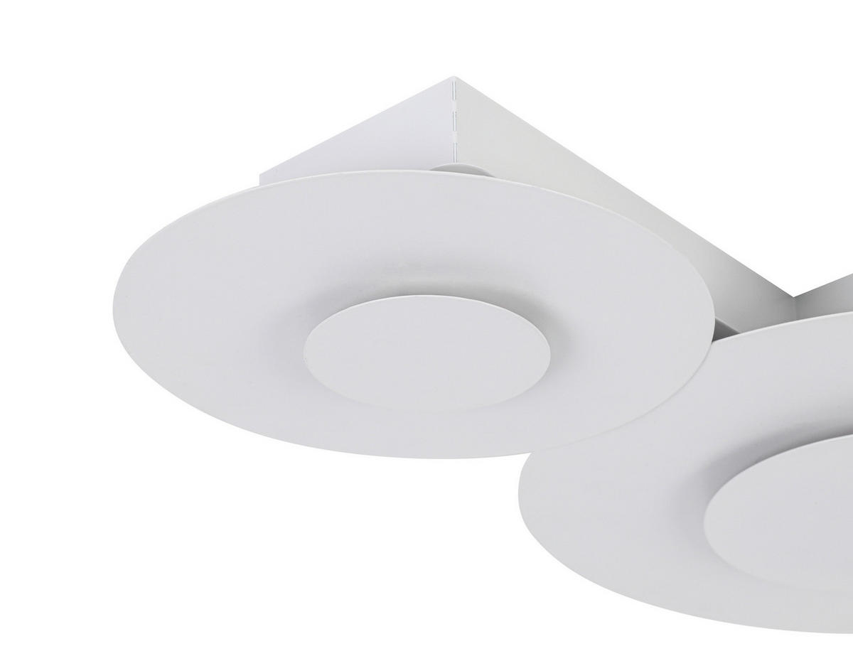 DECKENLEUCHTE    60/45/6 cm  - Weiß, Design, Kunststoff/Metall (60/45/6cm) - Collet's Monde