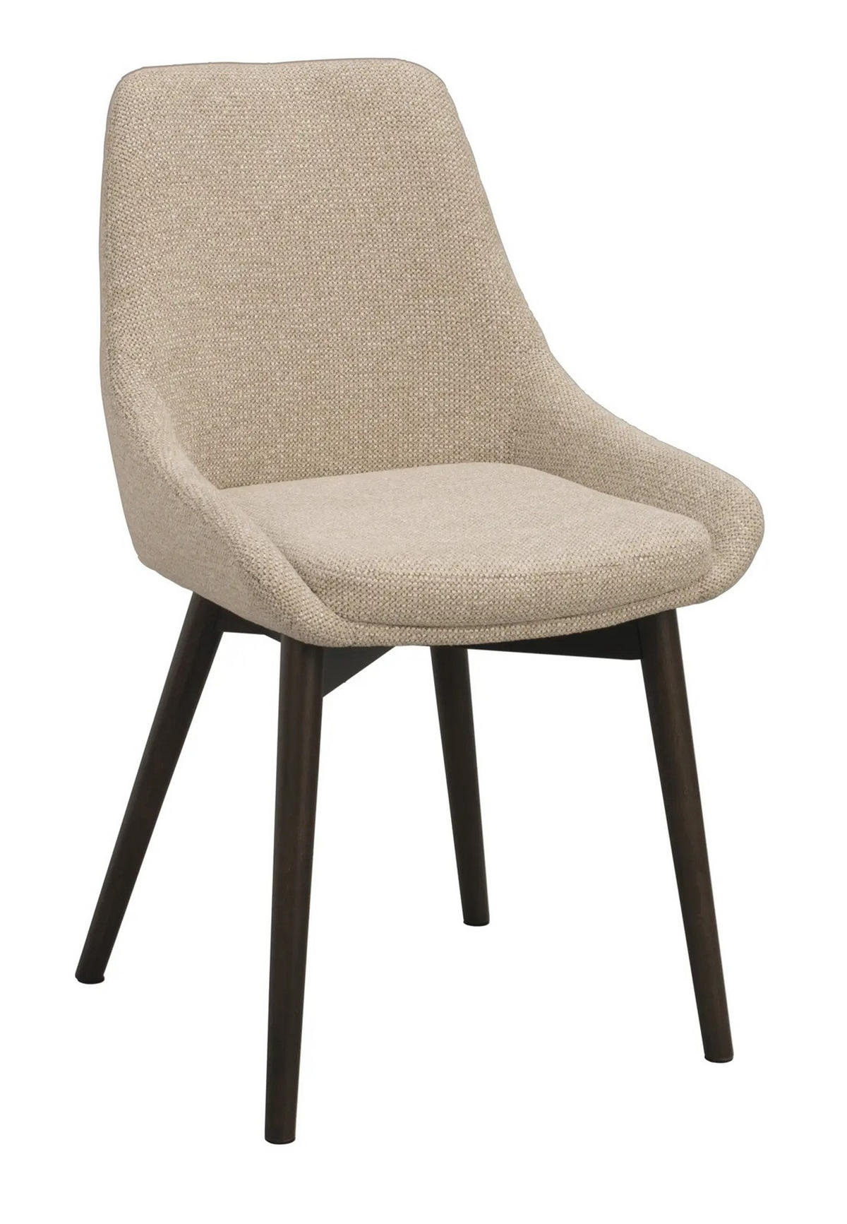 STOL     - beige/brun, Klassisk, metall/trä (49/85/55cm) - Rowico