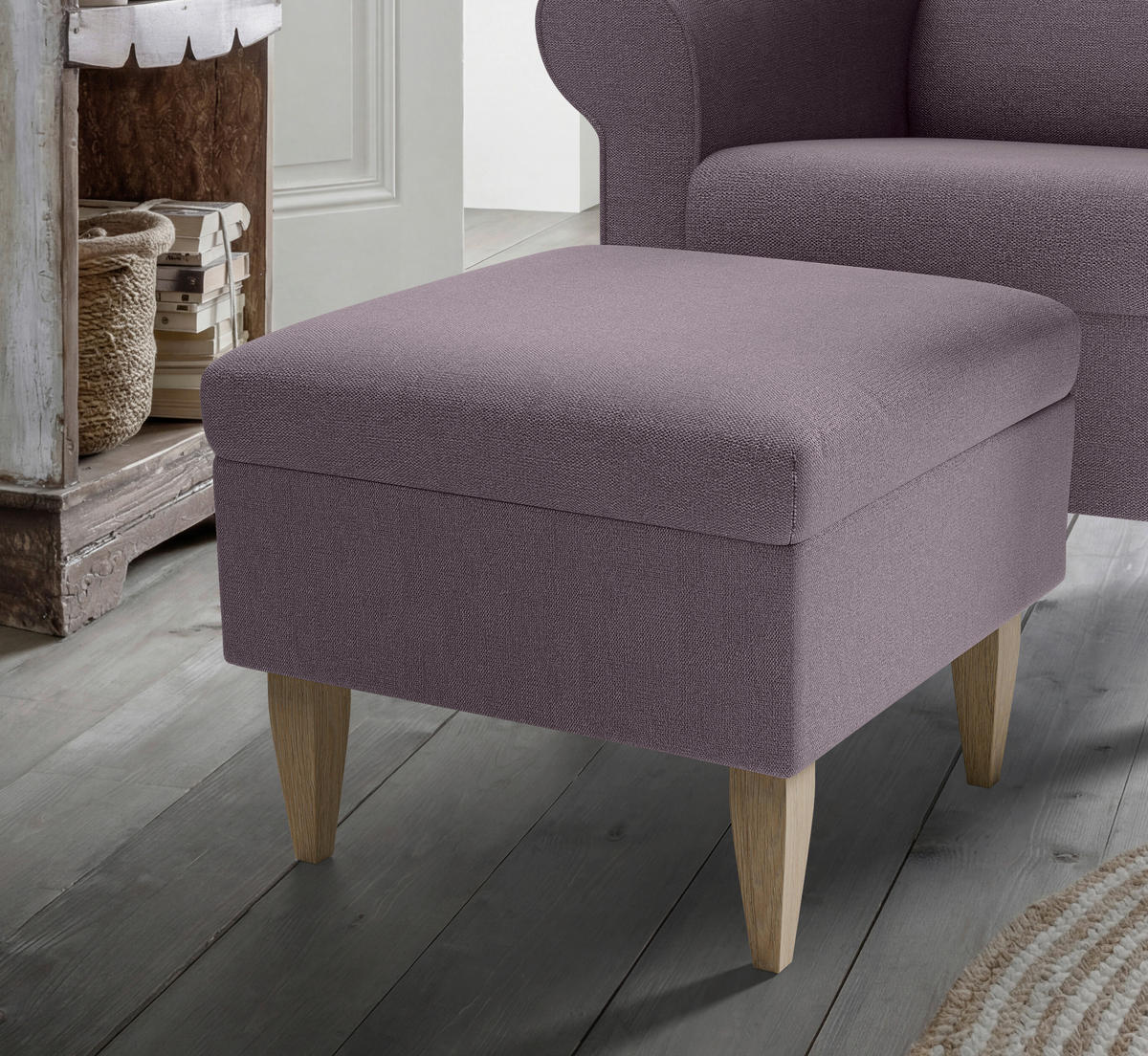 SESSELSET Struktur Bordeaux  - Bordeaux/Naturfarben, Konventionell, Holz/Textil (80/102/86cm) - Livetastic