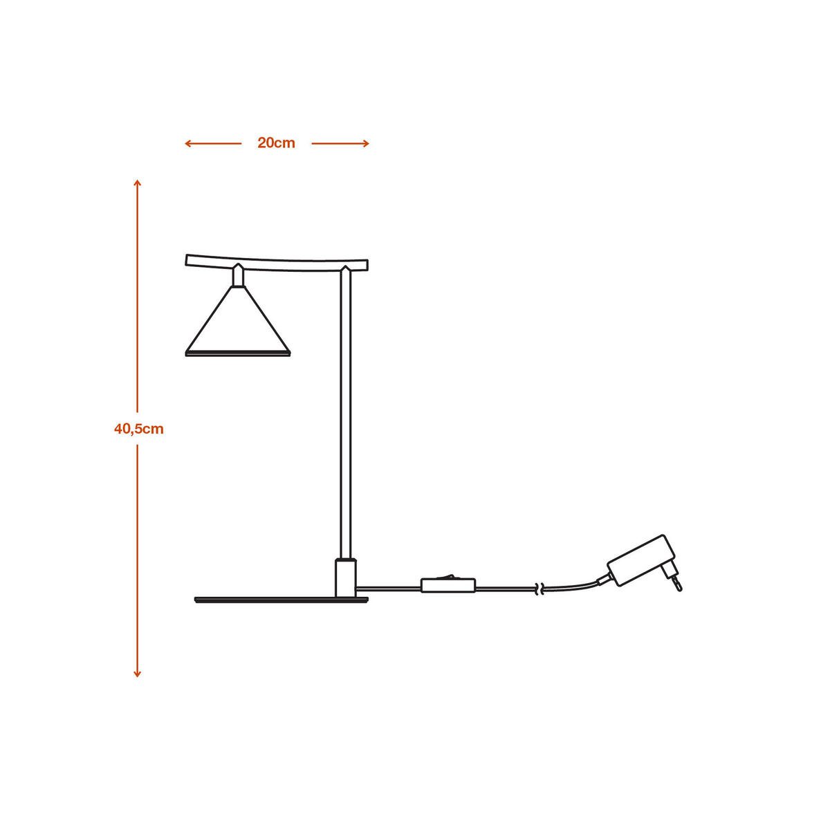 LED-TISCHLEUCHTE 20/21/40,5 cm   - KONVENTIONELL, Metall (20/21/40,5cm) - Ledvance