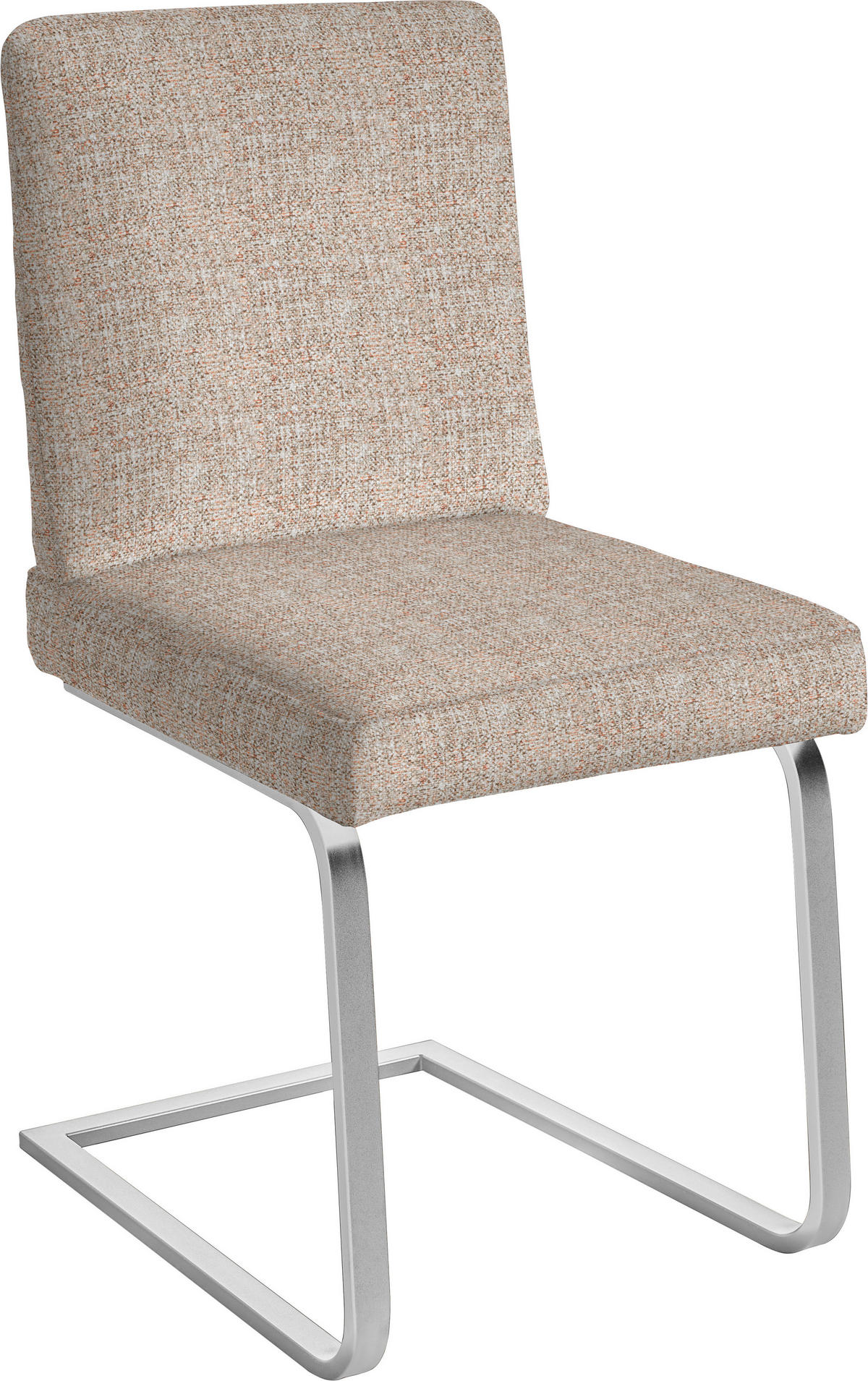 SCHWINGSTUHL  in Stahl Flachgewebe  - Chromfarben/Orange, Design, Textil/Metall (60/92/60cm) - Dieter Knoll