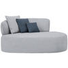 RÉCAMIERE in Chenille Blau, Grau  - Blau/Schwarz, MODERN, Kunststoff/Textil (166/86/105cm) - Hom`in