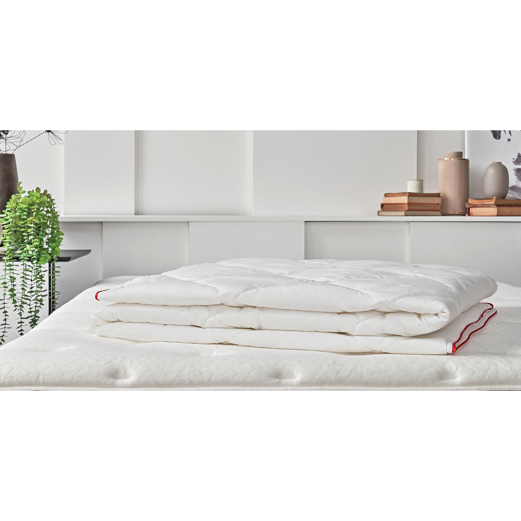 Thumbnail - Yatas Bettdecke, Weiß, Textil, Füllung: Polyester, 135x200x4 cm, Hohenstein, Oeko-Tex® Standard 100, Made in Turkey, str...