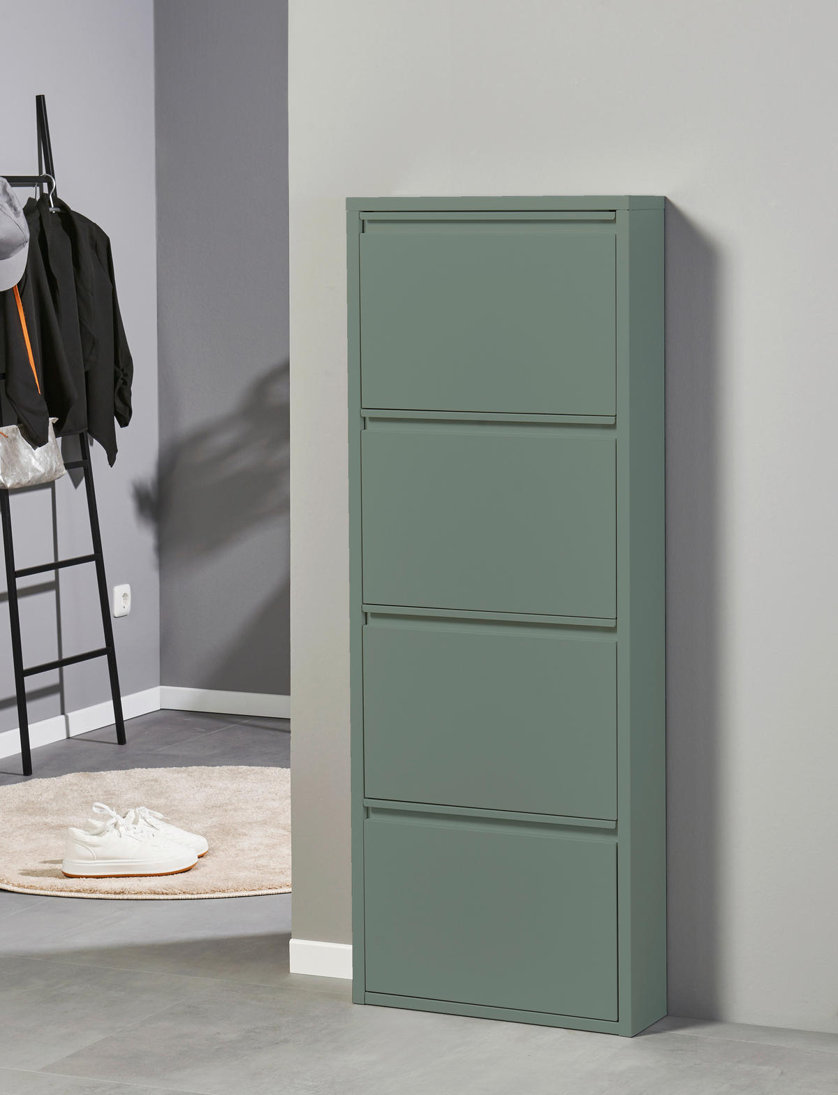 SCHUHKIPPER  in 51/137/16 cm  - Salbeigrün, MODERN, Metall (51/137/16cm) - Boxxx