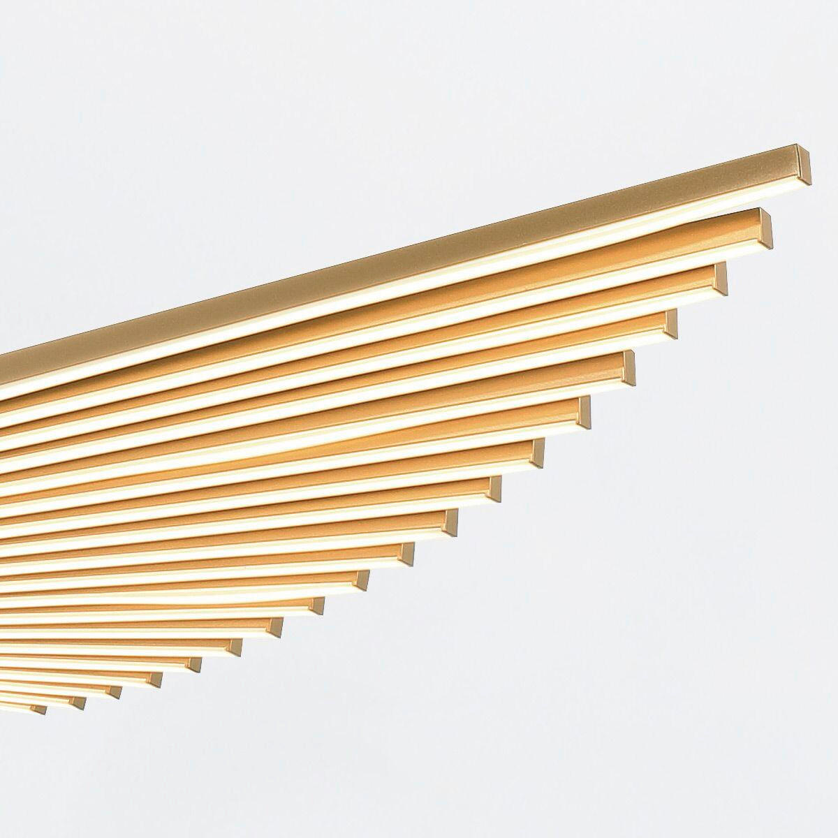 LED-HÄNGELEUCHTE 20/105/27,5 cm    - Goldfarben, Design, Kunststoff/Metall (20/105/27,5cm) - Elstead Lighting