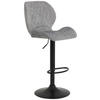 BARHOCKER in Metall, Textil Grau, Schwarz  - Schwarz/Grau, MODERN, Textil/Metall (42/96-117/51cm) - Boxxx