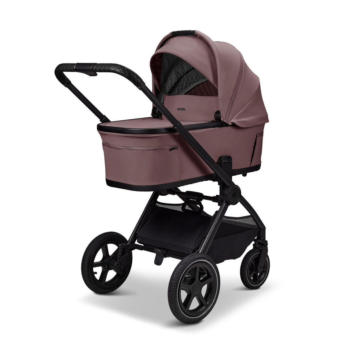 KINDERWAGENSET  GIO FOLD SET AIR  tonka  - Schwarz/Mokka, Basics, Textil/Metall (120/58/92cm) - Moon Edition