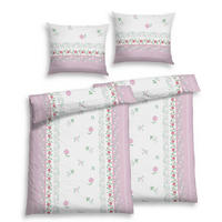 BETTWÄSCHE 4-teilig Seersucker 140/200 cm  - Rosa, Basics, Textil (140/200cm) - Florella