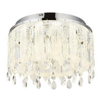 LED-TAKLAMPA 38/26 cm  - klar/kromfärg, Klassisk, metall/glas (38/26cm) - Globo