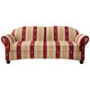 2,5-SITZER in Mikrofaser Rot  - Wengefarben/Rot, KONVENTIONELL, Holz/Textil (198/84/80cm) - Livetastic