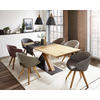 ARMLEHNSTUHL  in  - Eichefarben/Creme, Design, Holz/Textil (58/83/59cm) - Linea Natura