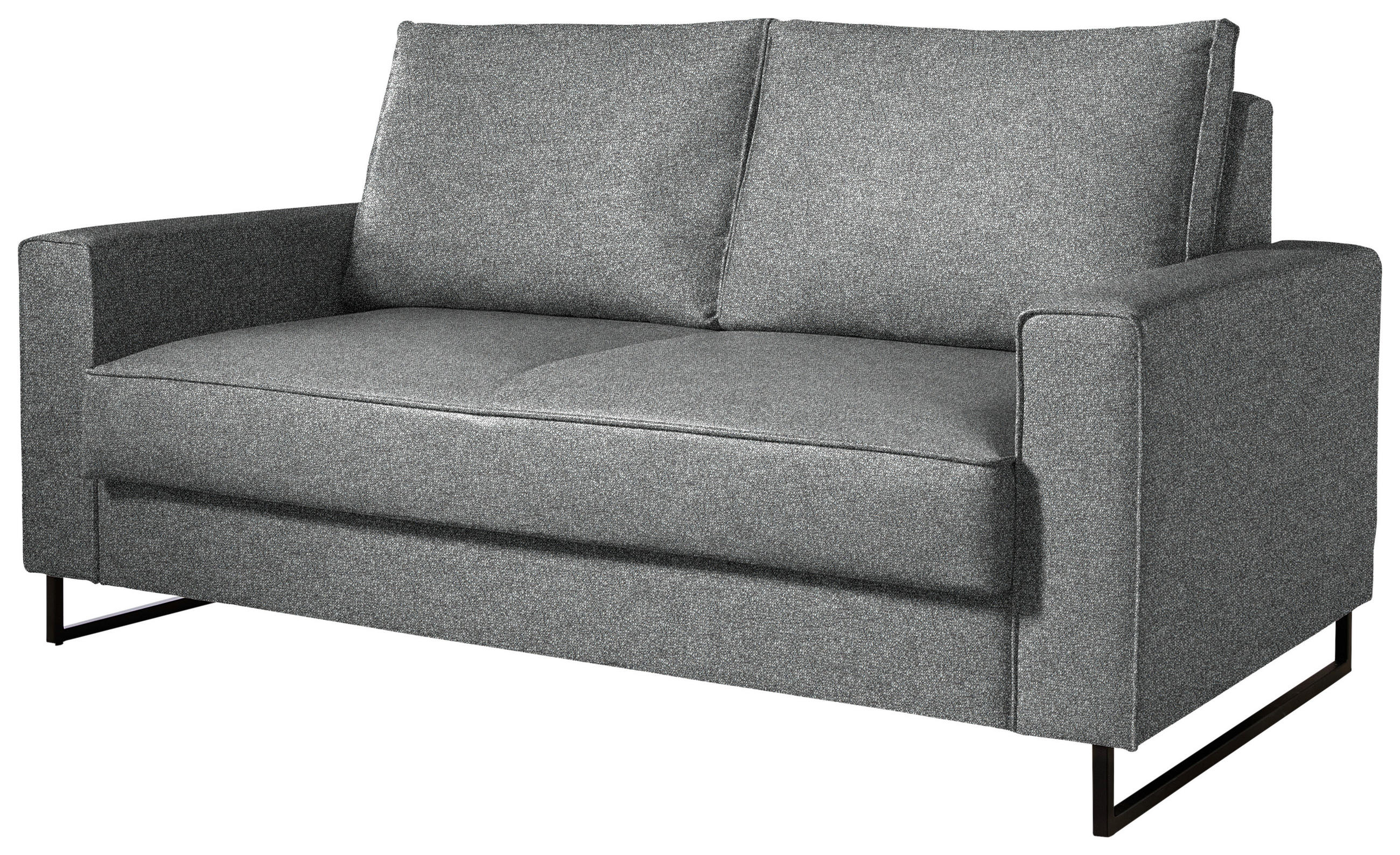 SCHLAFSOFA  in Flachgewebe Grau  - Schwarz/Grau, Design, Textil/Metall (174/90/95cm) - Bali