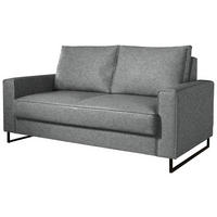 SCHLAFSOFA  in Flachgewebe Grau  - Schwarz/Grau, Design, Textil/Metall (174/90/95cm) - Bali