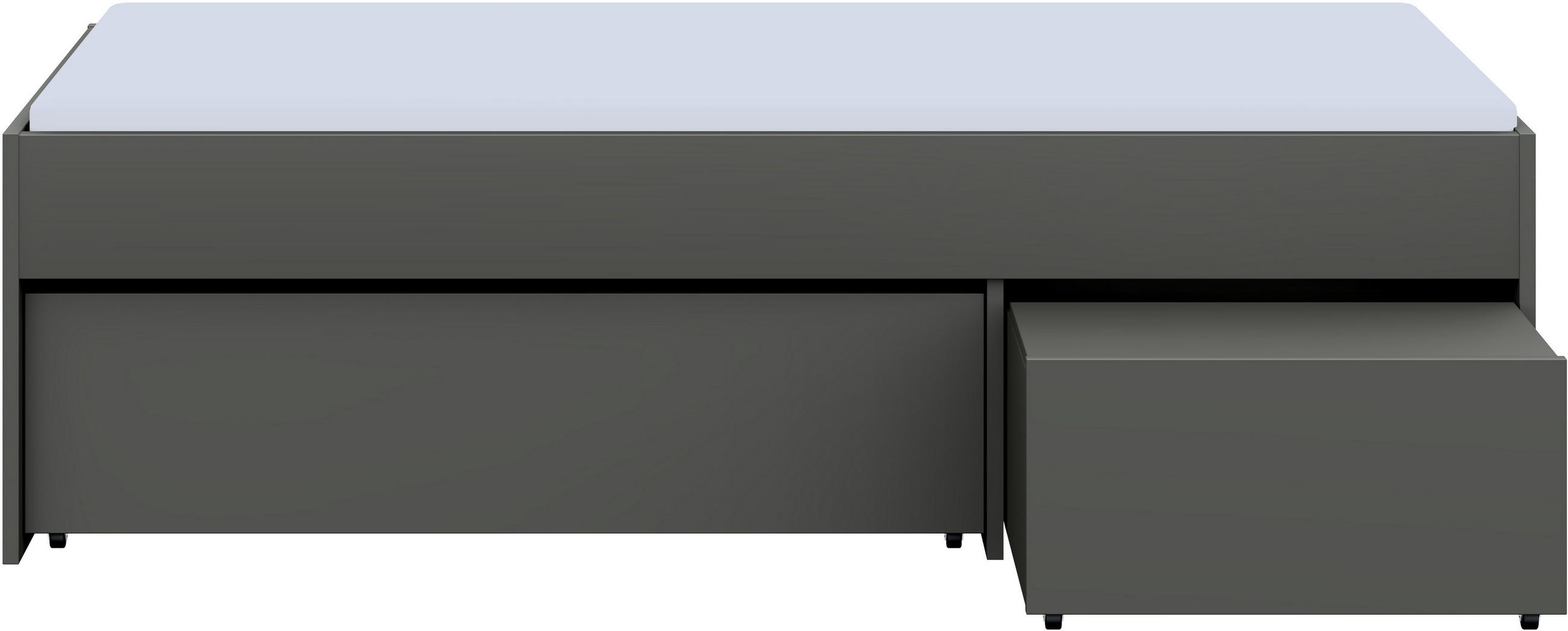 STAURAUMBETT 120/200 cm  in Graphitfarben  - Graphitfarben, Design, Holzwerkstoff (120/200cm) - Cantus