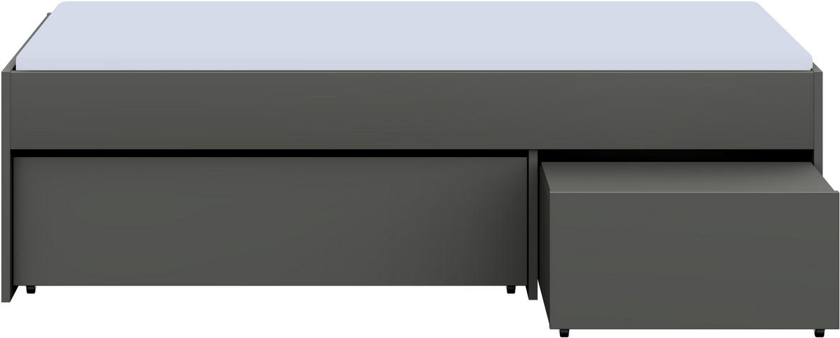 STAURAUMBETT 120/200 cm  in Graphitfarben   - Graphitfarben, Design, Holzwerkstoff (120/200cm) - Cantus