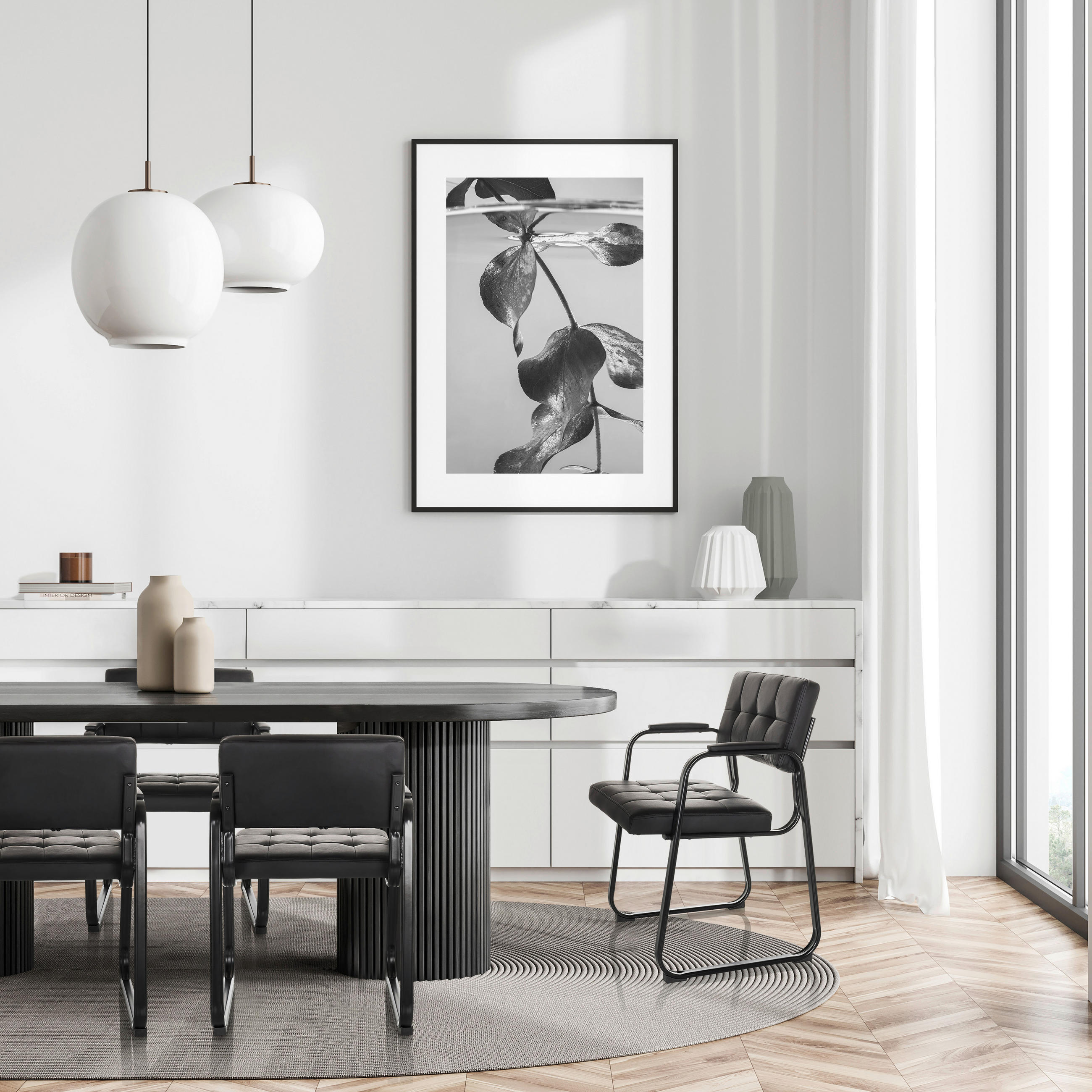 KONFERENČNI STOL tekstil črna  - črna, Basics, kovina/tekstil (58/79/55cm) - MID.YOU