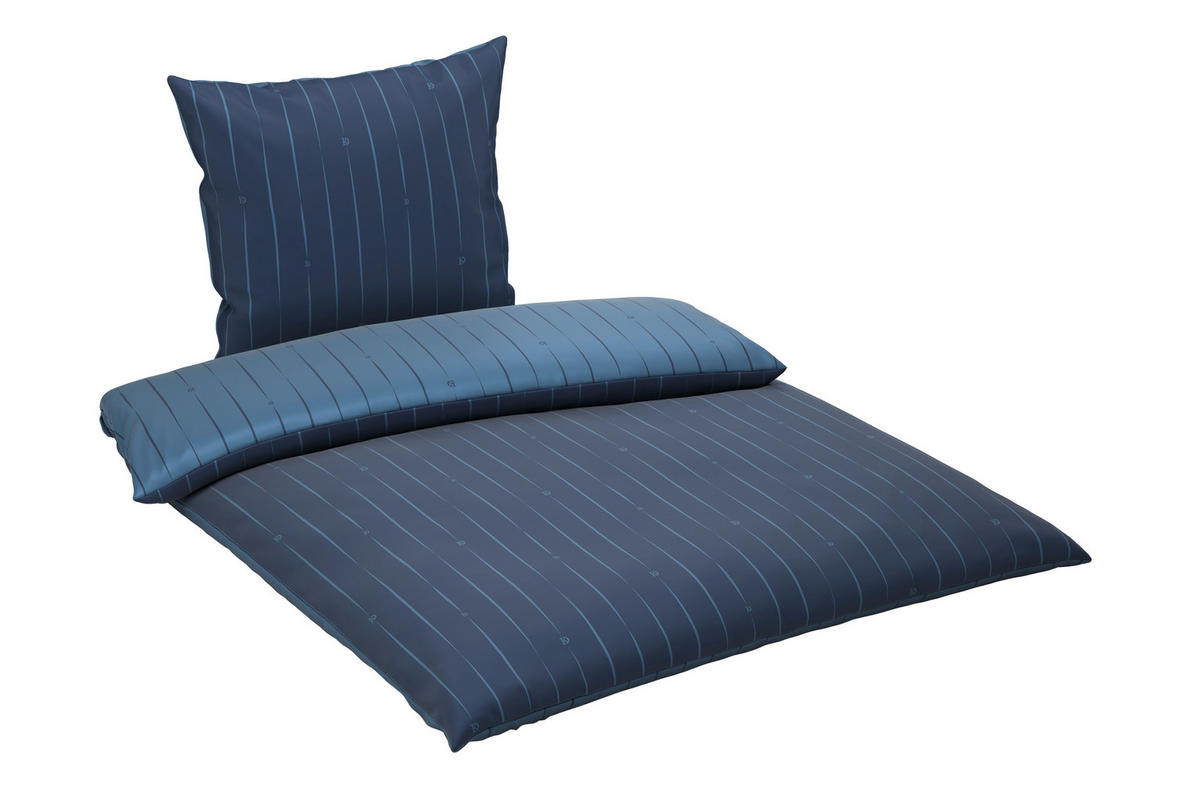 WENDEBETTWÄSCHE STRIPES DK Satin 200/200 cm  - Blau, Design, Textil (200/200cm) - Dieter Knoll