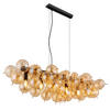 HÄNGELEUCHTE 103/47/120 cm    - Goldfarben/Schwarz, Design, Glas/Metall (103/47/120cm) - Globo