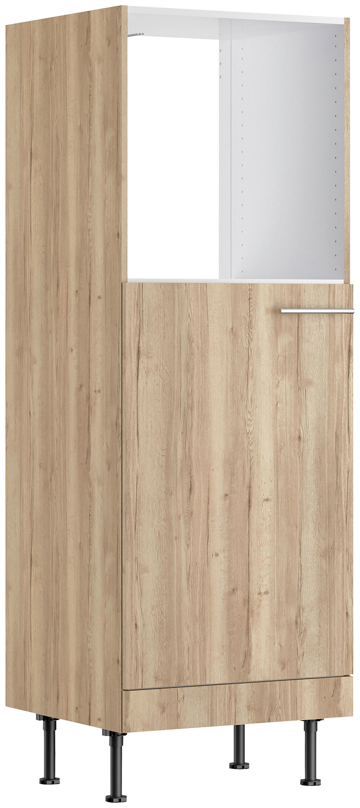 KÜCHENBLOCK 270 cm   in Eichefarben  - Edelstahlfarben/Eichefarben, Basics, Holzwerkstoff/Metall (270cm) - Optifit