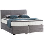 BOXSPRINGBETT 180/200 cm  in Grau  - Wengefarben/Grau, KONVENTIONELL, Holz/Textil (180/200cm) - Novel