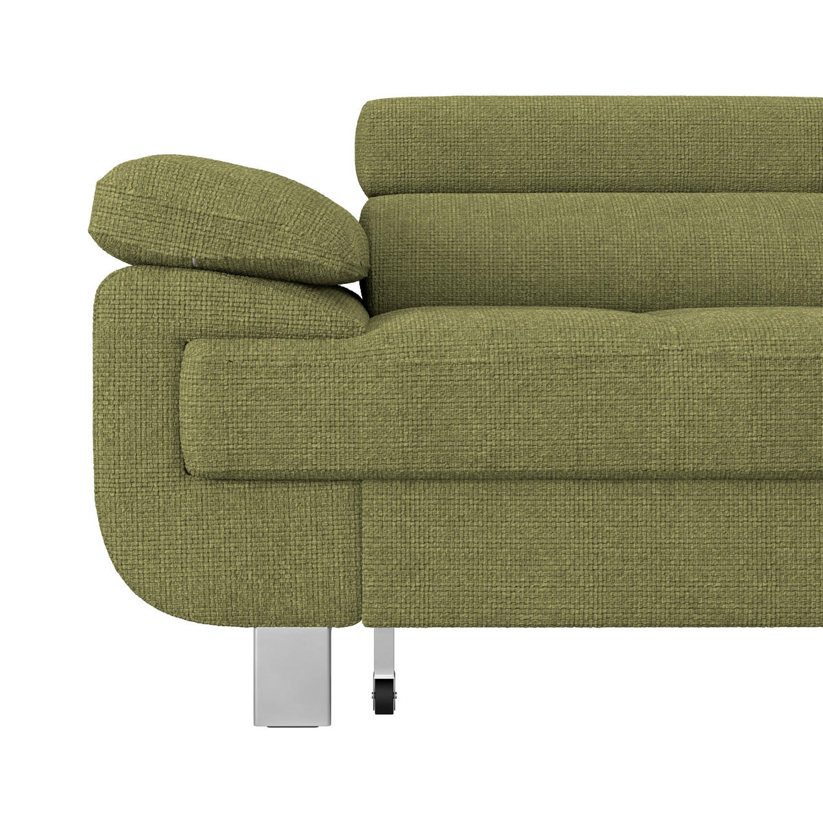 ECKSOFA Khaki Drell  - Khaki, MODERN, Textil/Metall (270/230cm) - MID.YOU