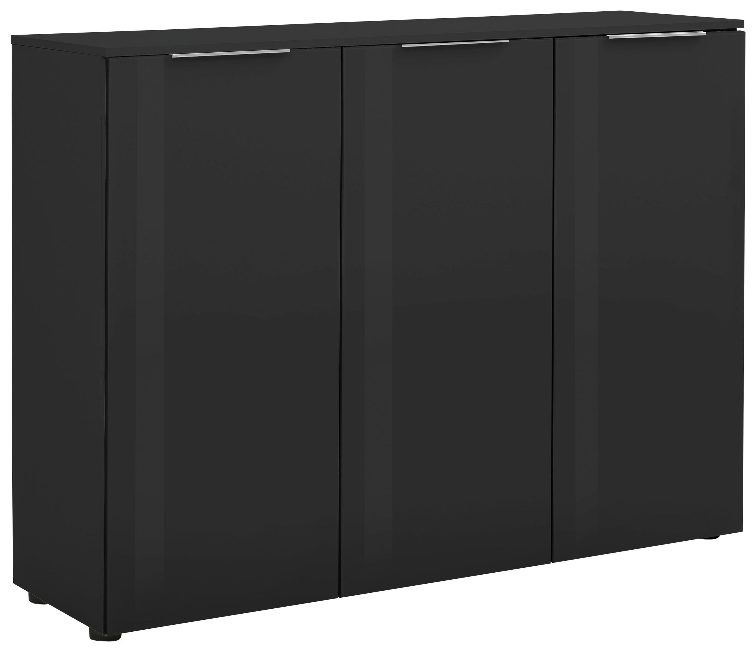 SCHUHSCHRANK Anthrazit  - Anthrazit/Schwarz, Design, Glas/Holzwerkstoff (135,3/99,8/40cm)
