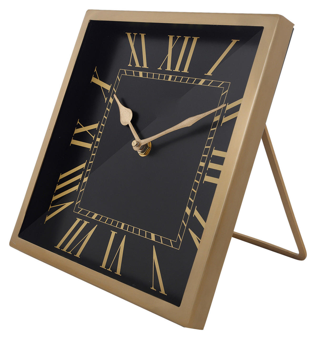 TISCHUHR 3/21/21 cm   - Goldfarben/Schwarz, Trend, Metall (3/21/21cm) - Kayoom